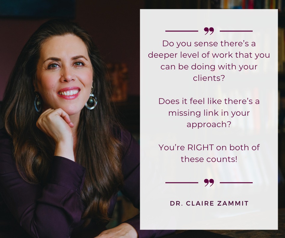 dr claire zamit - women centered coaching masterclass quote